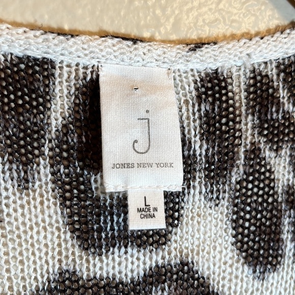 Nwt Jones New York Animal Print Open Front Cardigan Sweater - Picture 6 of 16